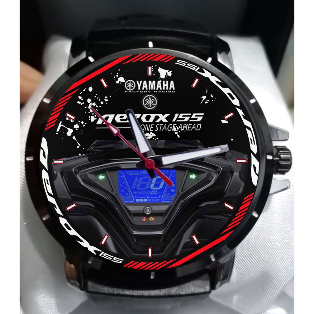 JAM TANGAN CUSTOM Speedometer Aerox 155 Merah