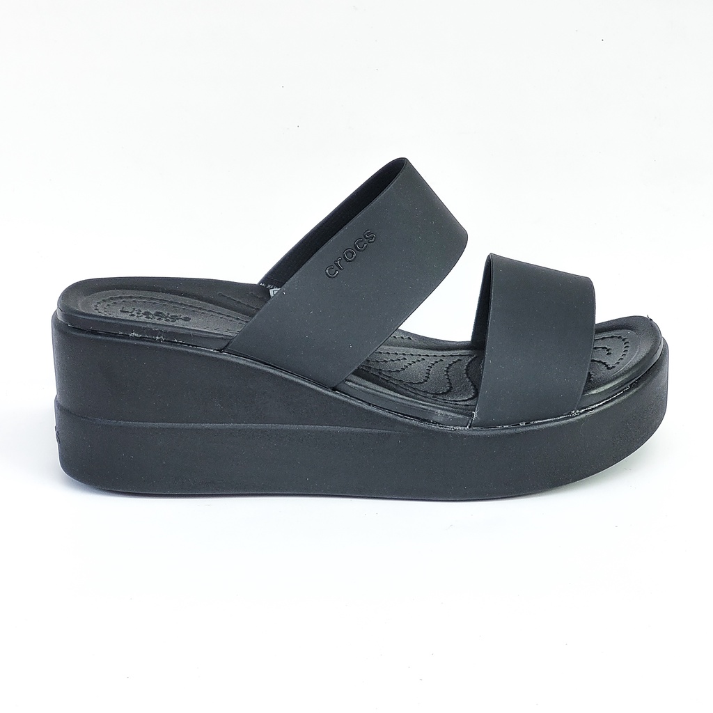 Crocs LiteRide Brooklyn Mid Wedges | Crocs Wanita | Sandal Wanita | Sendal Wedges | Sandal Karet