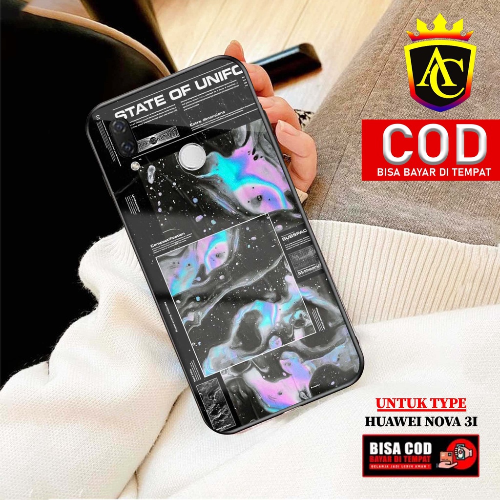 Case Huawei Nova 3i - Aneka Case - [ ASTRONT ] Softcase Glass - Hardcase Glossy - Fashion Case hp Hu