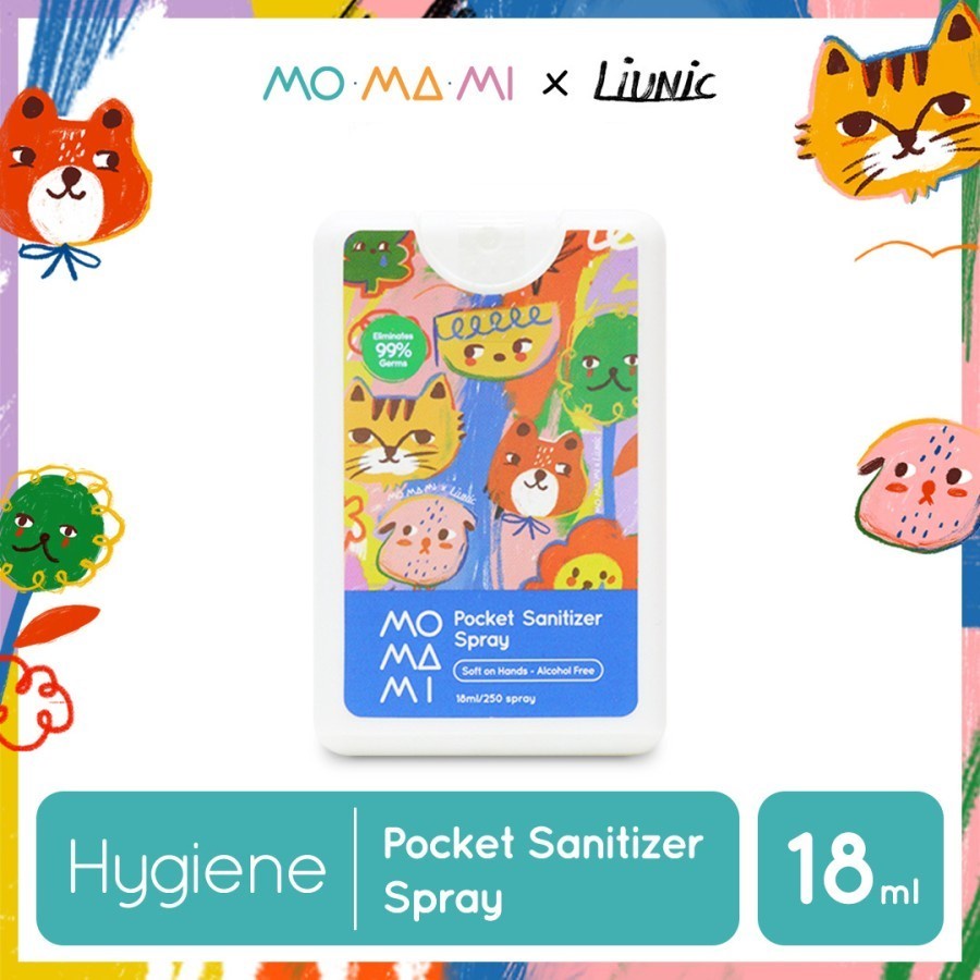 Momami x Liunic Pocket Sanitizer Blue/Pink