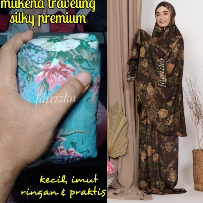 Kecil Imut Ringan Praktis Mukena Traveling katun silk