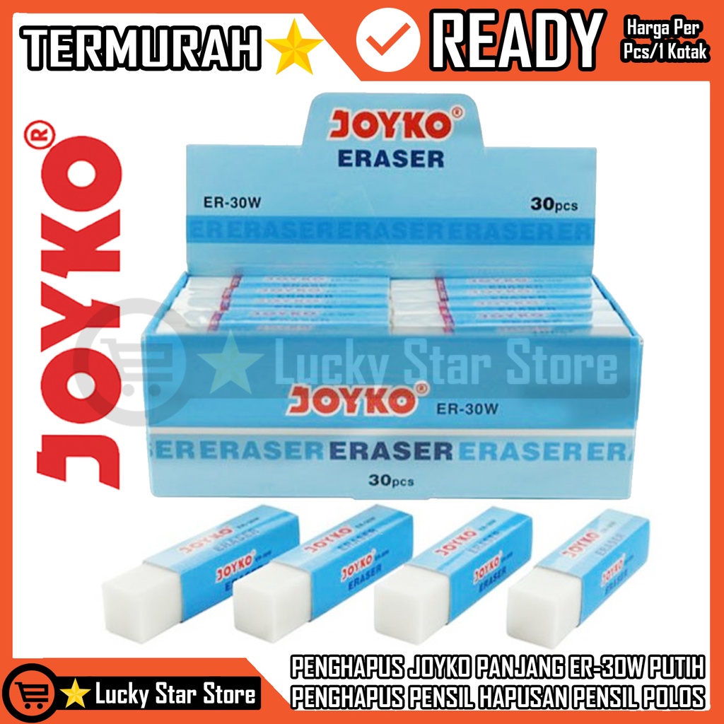 

PENGHAPUS PENSIL JOYKO JOIKO JOY KO PANJANG ER-30W PENGHAPUS PENSIL JOYKO PANJANG ER-30 PUTIH WHITE PENGHAPUS ANAK SEKOLAH BAGUS WARNA PUTIH BAHAN KARET TAHAN LAMA MURAH 1 KOTAK ISI 30 PCS HARGA SATUAN PER PCS PENGHAPUS HAPUS HAPUSAN STIP ERASER SEKOLAH