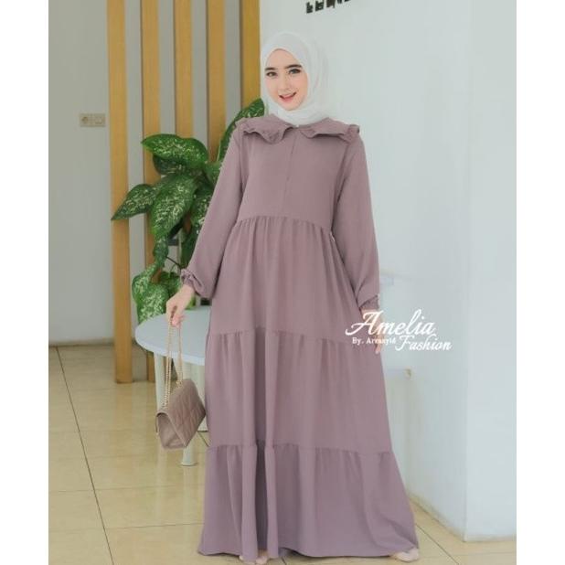 Naura Dress Crinkle Airflow Canda Susun By Amelia Ori