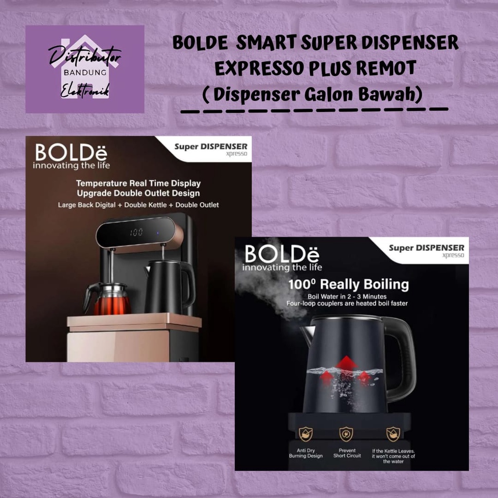 BOLDE SMART DISPENSER GALON BAWAH PLUS REMOTE