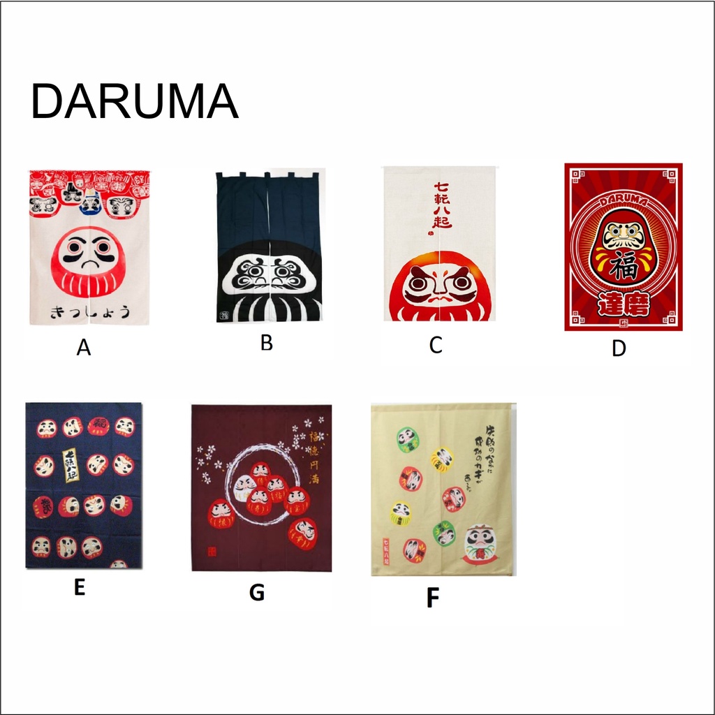 【QTakasi】NOREN TIRAI JEPANG DARUMA INTERIOR ASIA JAPAN STYLE