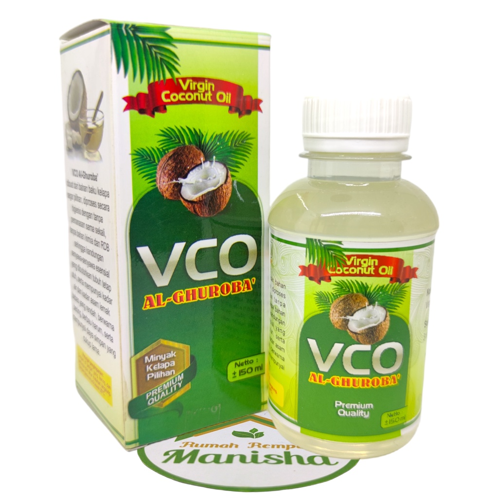 Virgin Coconut Oil (VCO) Al-Ghuroba 150 ml Original - Minyak Kelapa Pilihan