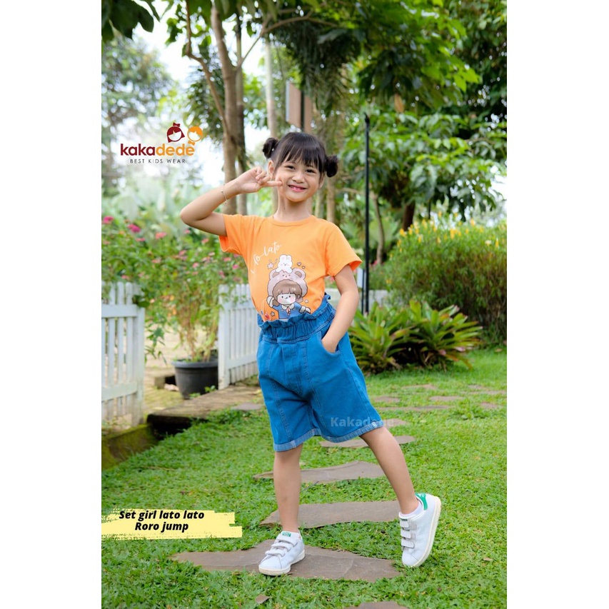 Setelan daily anak cewek Lato Lato roro jump by kakadede