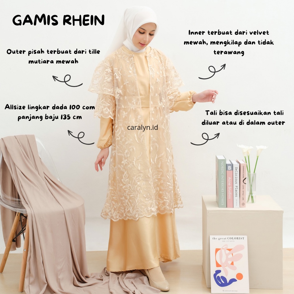 GAMIS BRUKAT KONDANGAN RHEIN GAMIS LEBARAN MAXI KEKINIAN MURAH