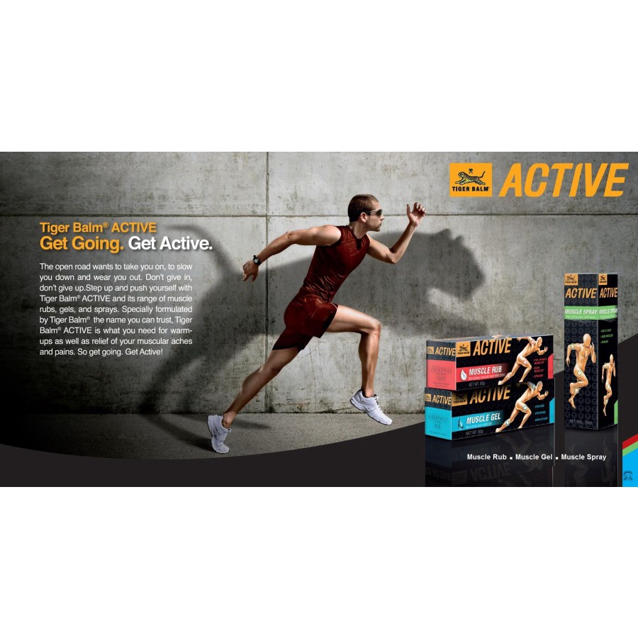 Tiger Balm Active Muscle GEL RUB pemanasan recovery cidera otot dingin