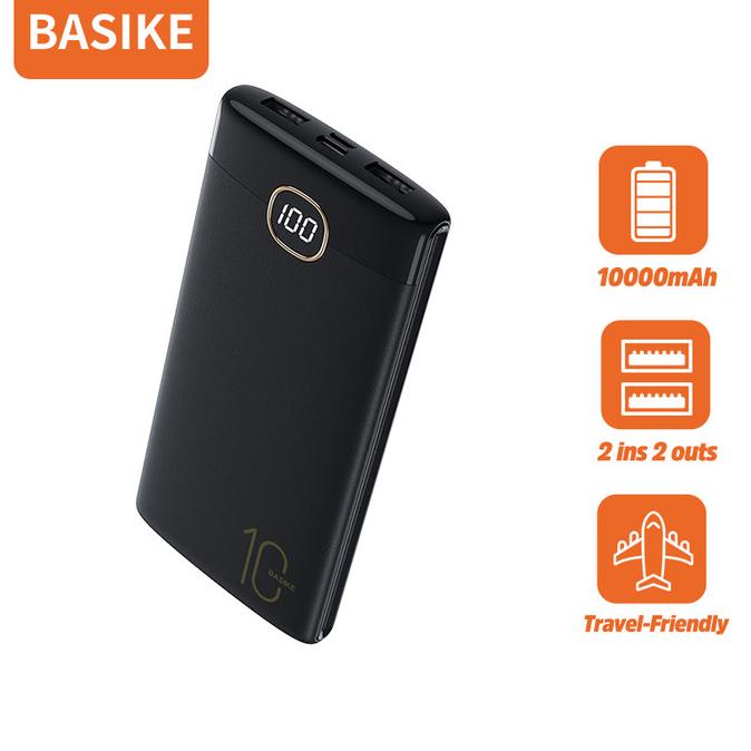 DISKON BASIKE Power Bank 20000 mAh 10000 mAh Powerbank Dual USB Murah Mini