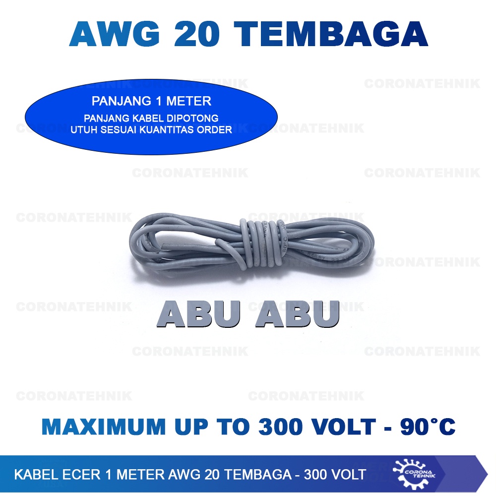 Serabut Putih @ 1 Meter Kabel Ecer AWG 20