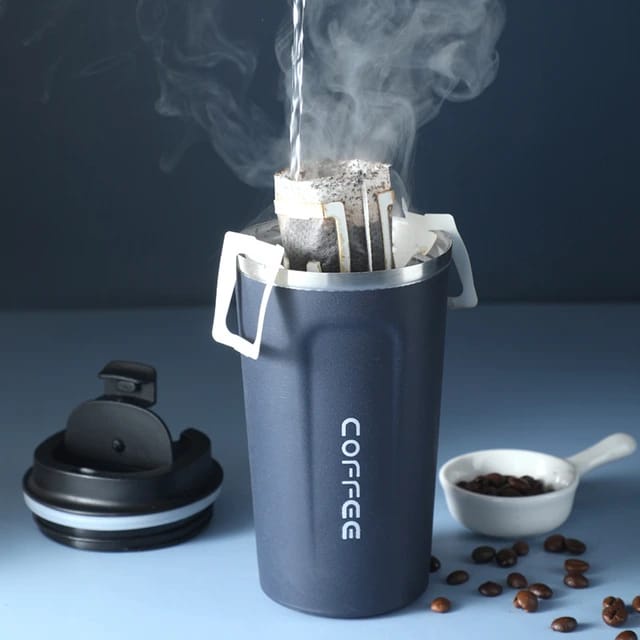 Termos kopi Travel Mug Coffee teh Gelas Stainless Tahan Panas &amp; Dingin