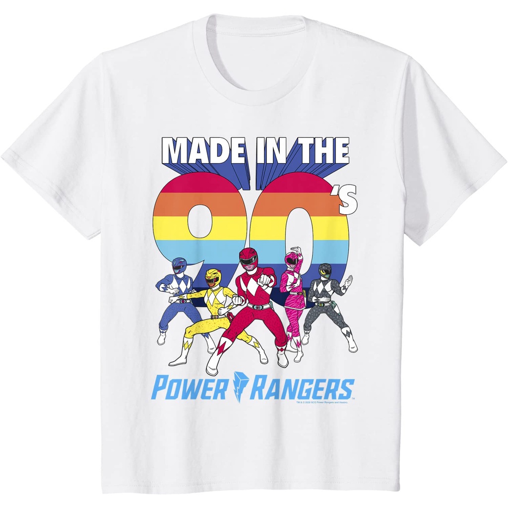 Kaos anak Kaos anak Power Rangers Group Shot Color Silhouette Line Art Panels