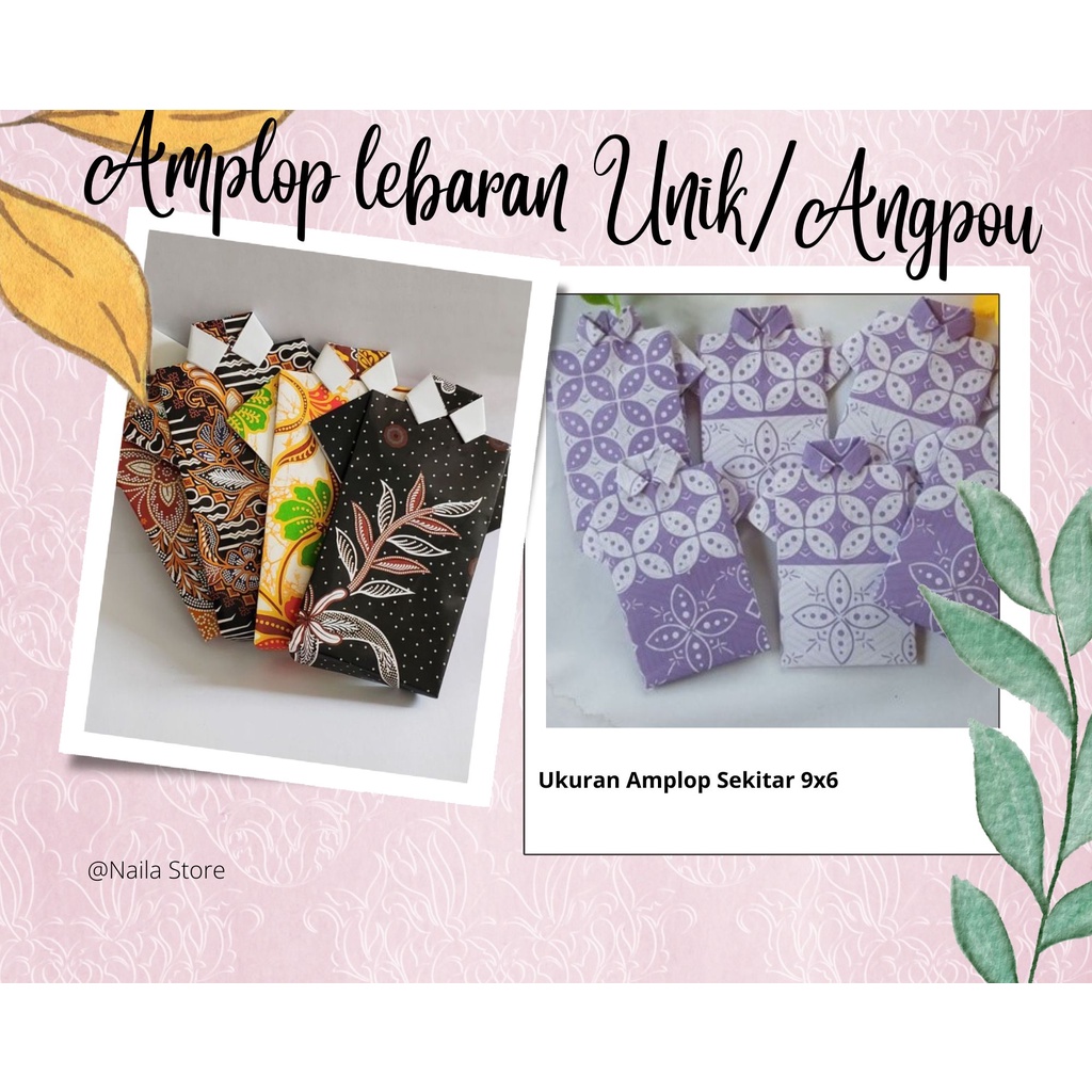 

Amplop Lebaran Idul Fitri (isi 10pcs) Amplop Karakter Angpao Unik Motif Baju