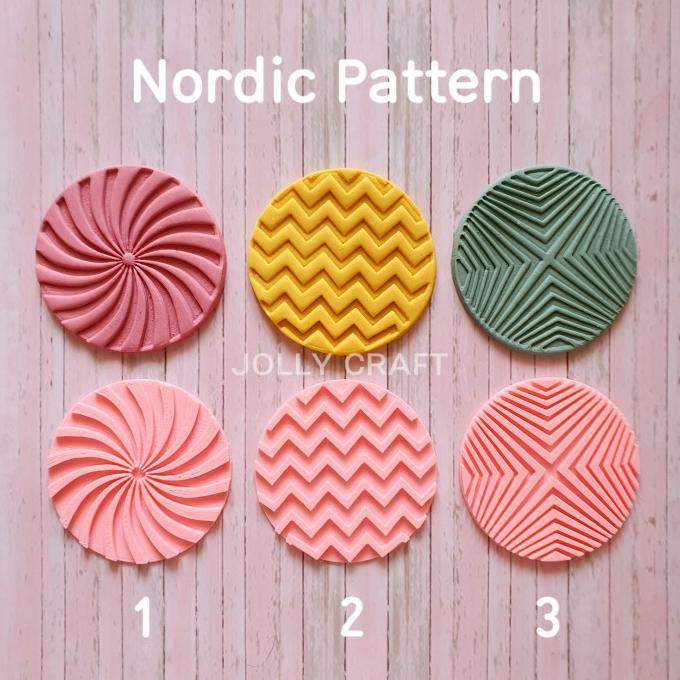 

Cookie cutter NORDIC PATTERN 1, 2, 3 size 8 cm (3 stamp + 1 cutter) HOT PROMO