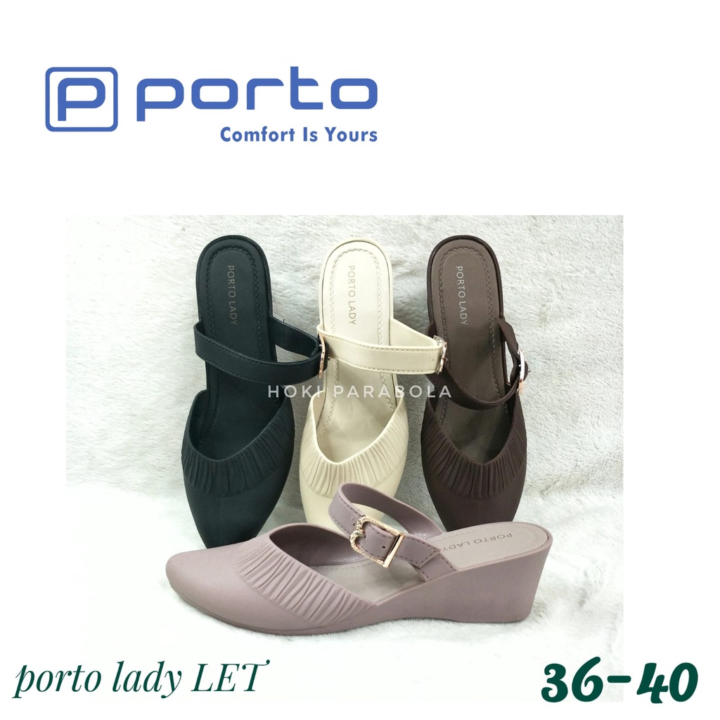 PORTO LADY LET -  Sandal Slop Jelly Wedges Wanita Porto Lady LET - Sepatu Wanita Jelly WEDGES LET