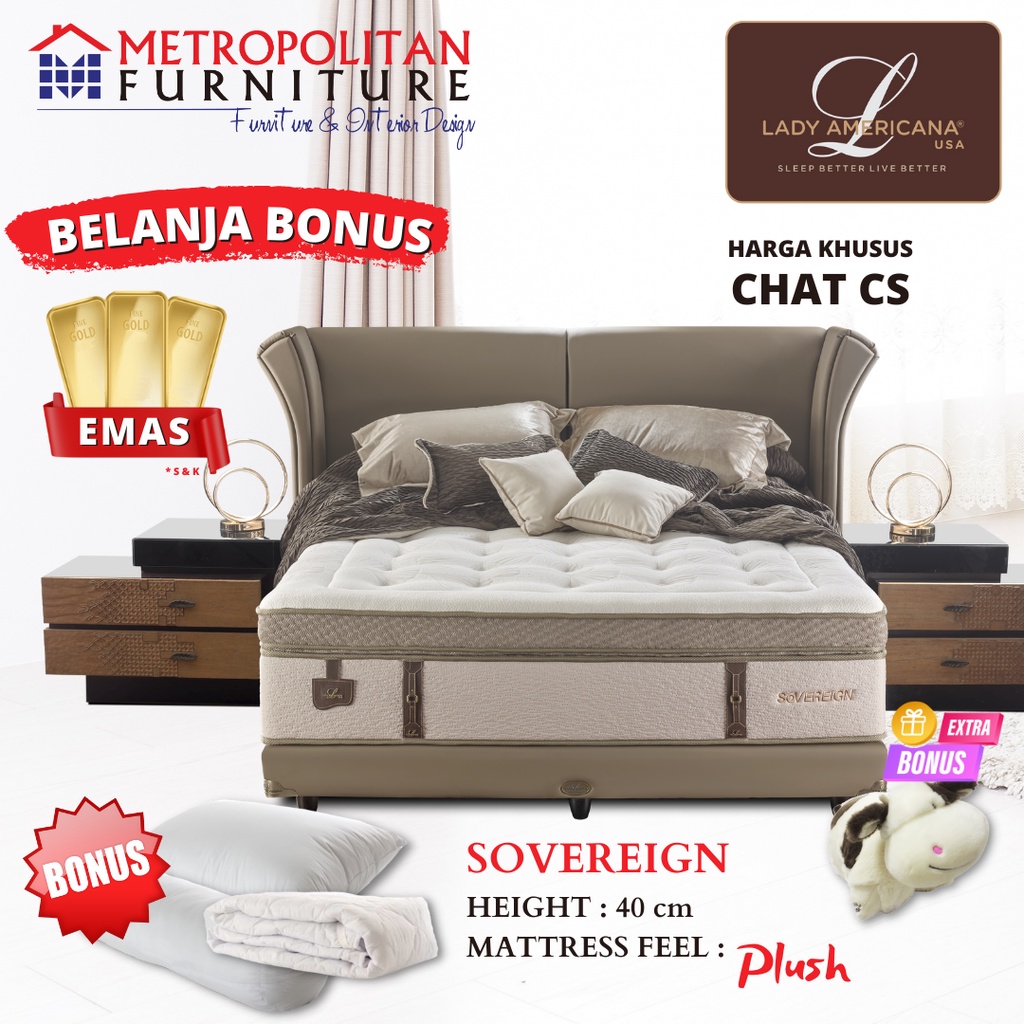 Kasur Springbed LADY AMERICANA Sovereign Spring bed matras