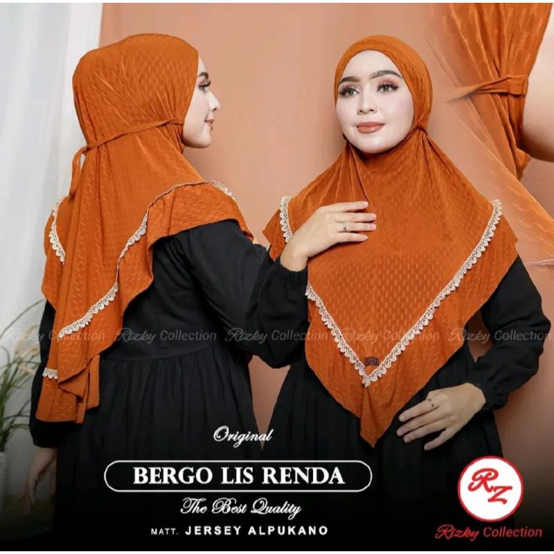 JILBAB INSTAN BERGO TALI RENDA BY RIZKY COLLECTION