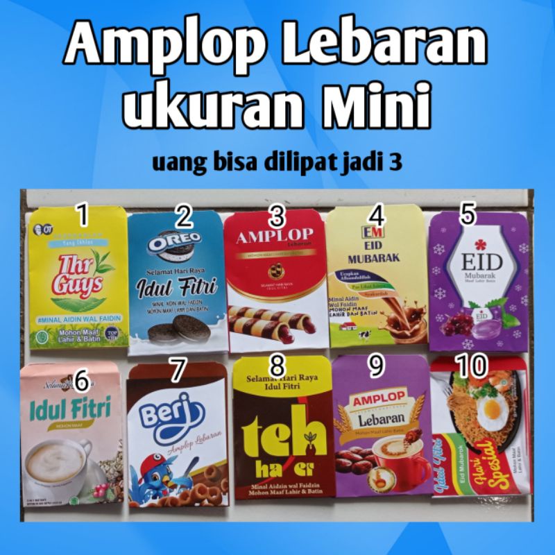 

amplop lebaran mini motif plesetan snack