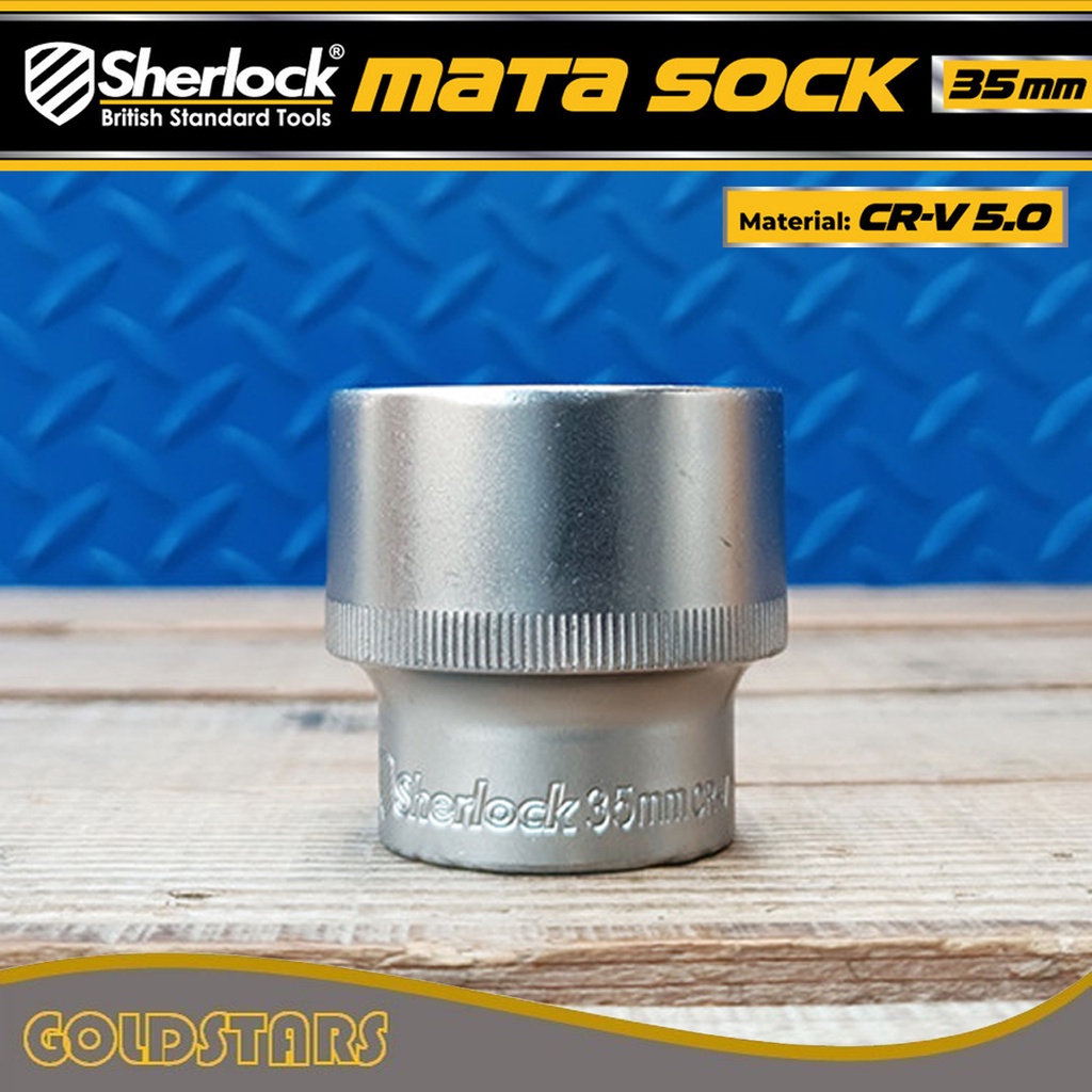 Kunci Shock 35 mm 6 PT Original Sherlock Mata Sok/Sock 1/2 inch