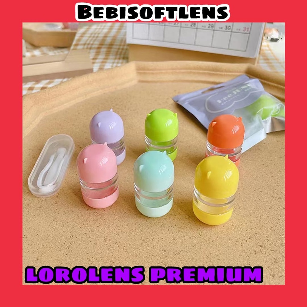 Lorolens Premium + Jepitan softlens Lenscase wadah Softlens tempat softlens kotak softlens / BB