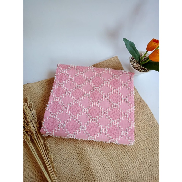 Terlaris Kain Tenun Bulu Pink