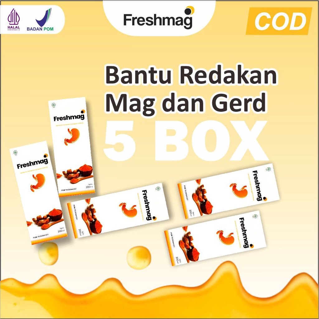 

[DISTRIBUTOR RESMI] 5 BOX FRESHMAG Madu Lambung - 100% Original Madu Herbal 3x Lebih Efektif Atasi Masalah Asam Lambung Maag GERD Magh Obat Lambung Asli Original Ampuh Terbukti Fresmag Terlaris Penambah Nafsu Makan Meredakan Mual