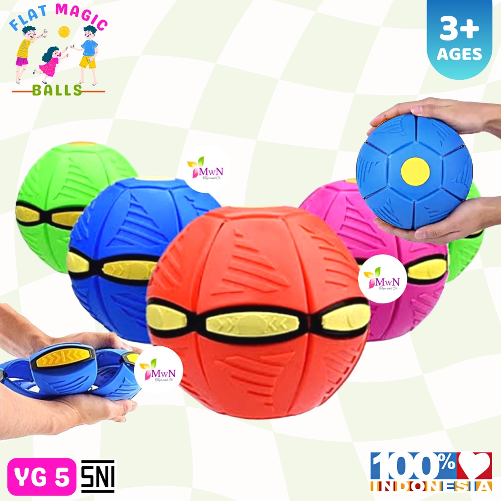 MWN Mainan Flat Magic Ball 2in1 YG5 / Bola Frisbee Ufo