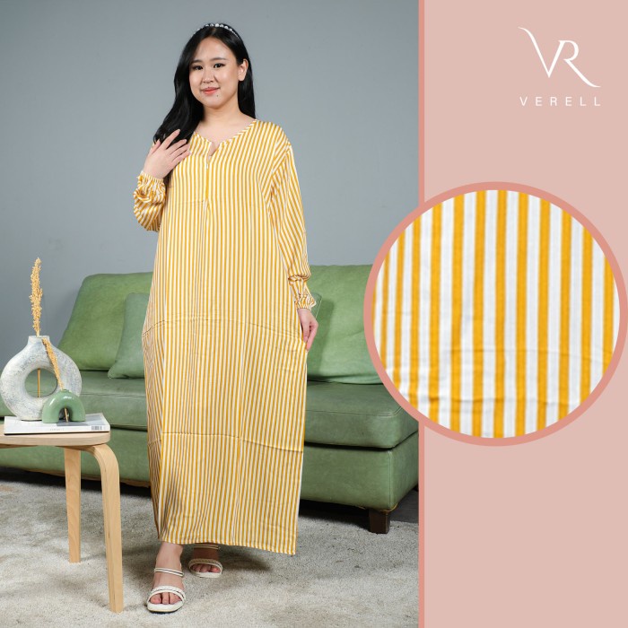daster panjang Daster lengan panjang gamis busui Verell gamis panjang semata kaki 5 N4P0 oversize ka