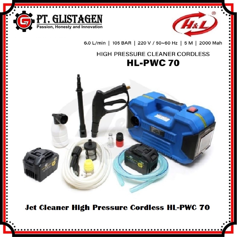 Mesin Steam Cuci Mobil AC Jet Cleaner High Pressure Cordless HL-PWC 70