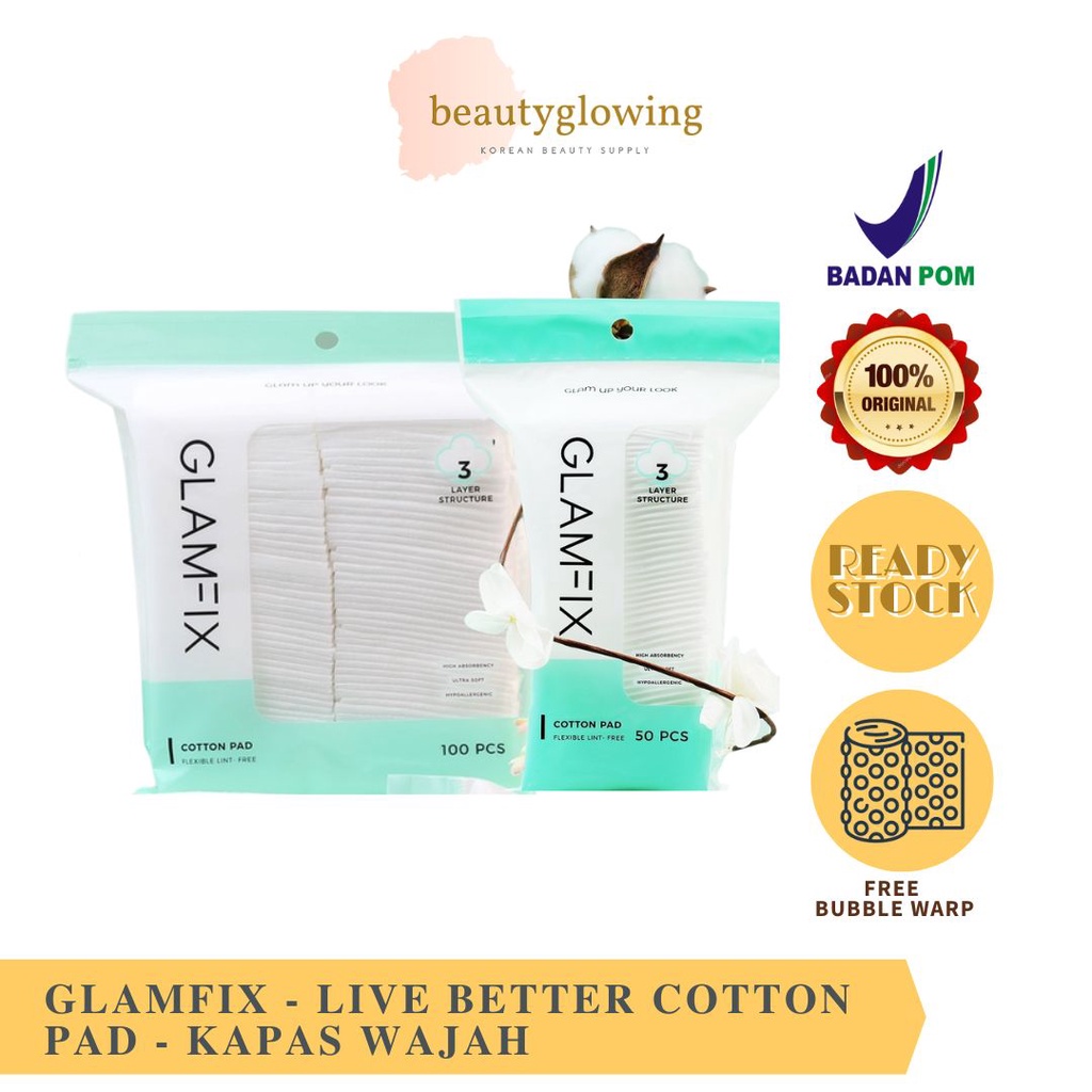 GLAMFIX Live Better Cotton Pad - Kapas Wajah