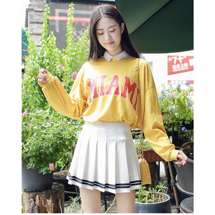 GirlWish Korean Mini Tennis Skort / Mini Skirt Tennis / Rok Pendek Korea / Rok Tennis Pendek 1289