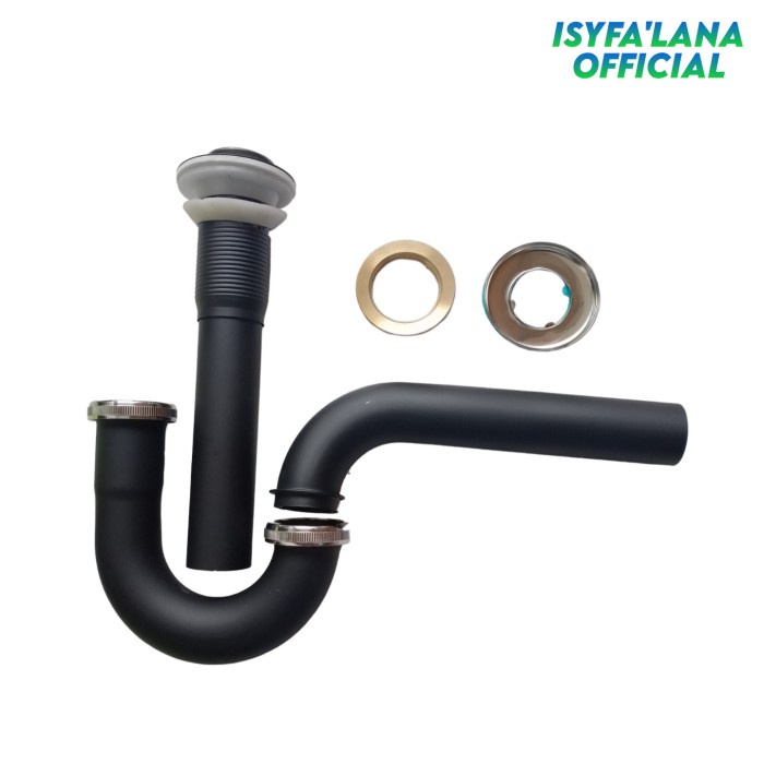 sifon wastafel stainless angsa hitam  sifon wastafel botol