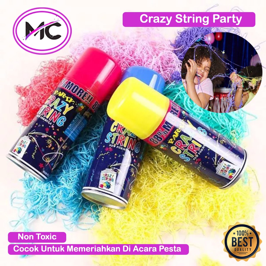 Semprotan Pesta Jaring Crazy String Party Penyemprot Saat Pesta Ulang Tahun Party Spray