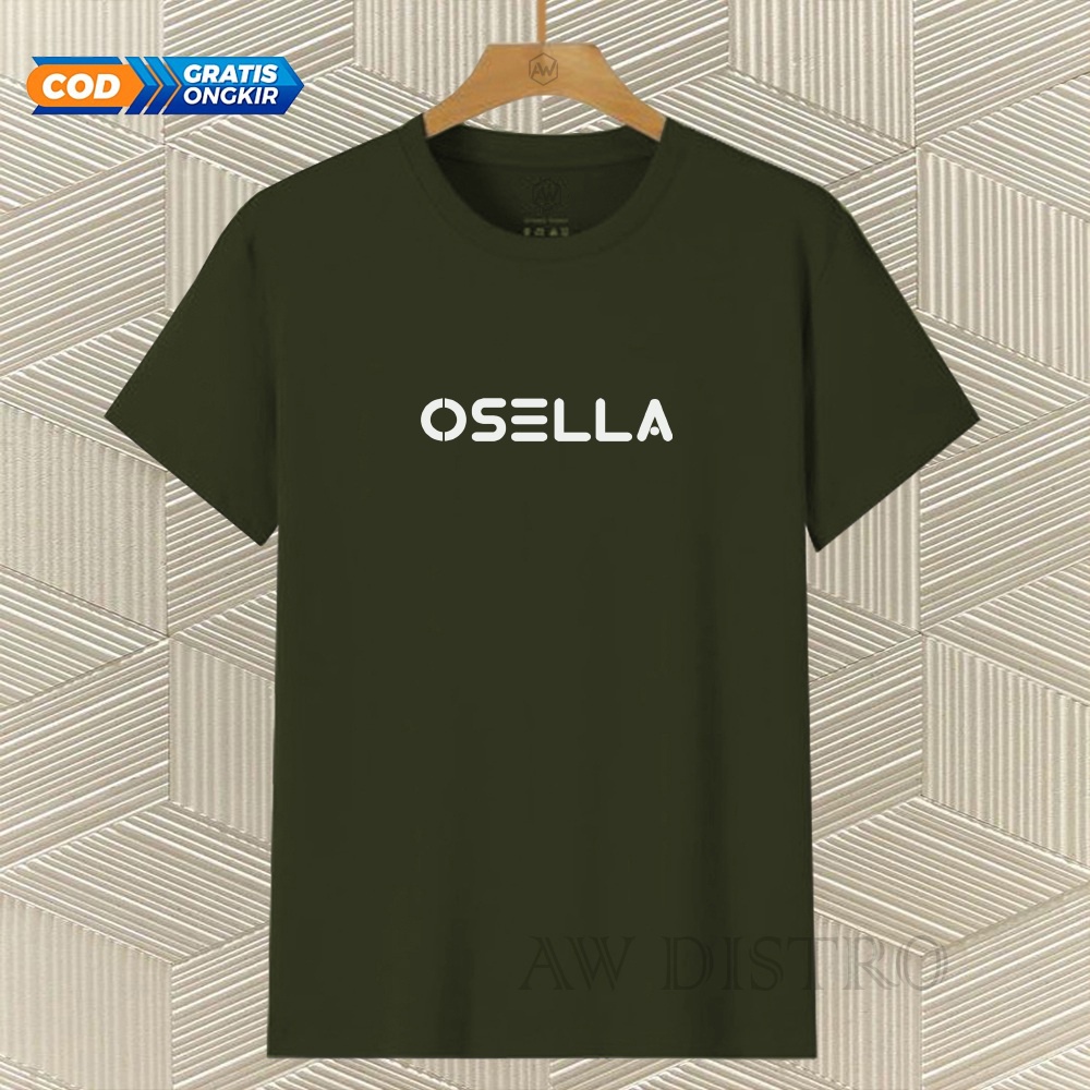 COD Baju Kaos Distro Osel Tex Putih Premium Quality Lengan Pendek