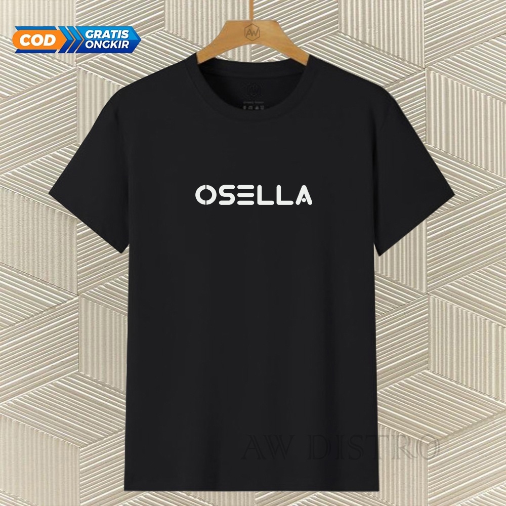 COD Baju Kaos Distro Osel Tex Putih Premium Quality Lengan Pendek