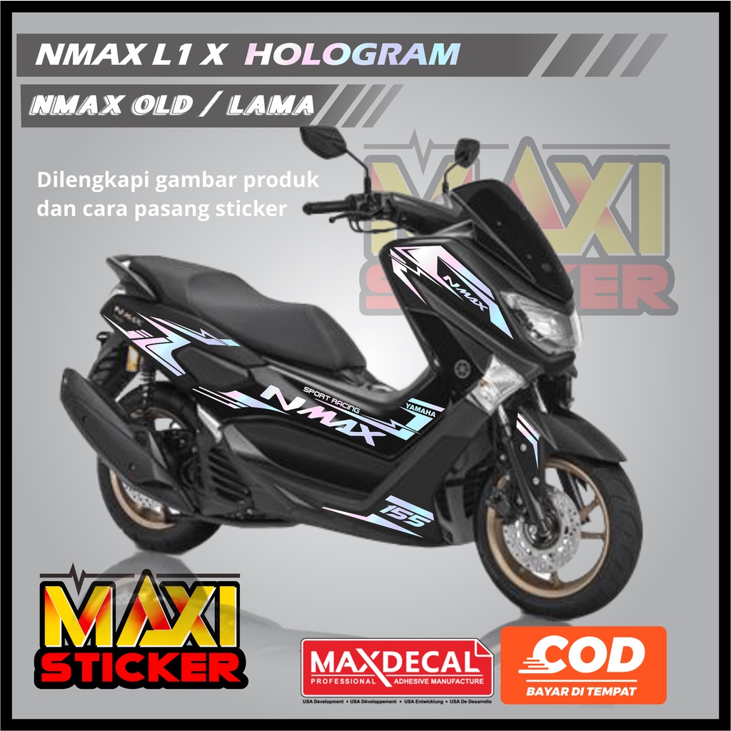 Stiker Striping Nmax Hologram Aksesoris Cutting Sticker Nmax 2016-2019