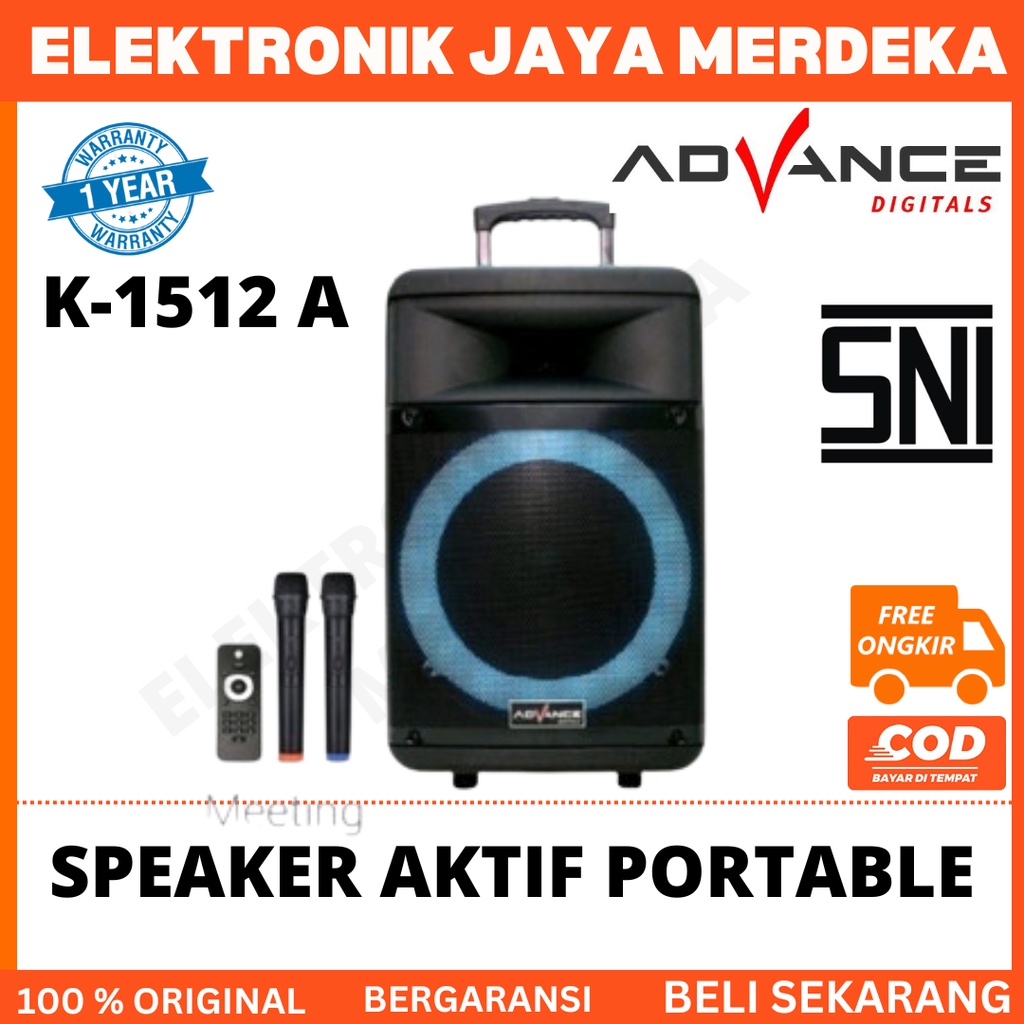 SPEAKER ADVANCE BLUETOOTH K1512A // SPEAKER MEETING PORTABLE ADVANCE WOOFER