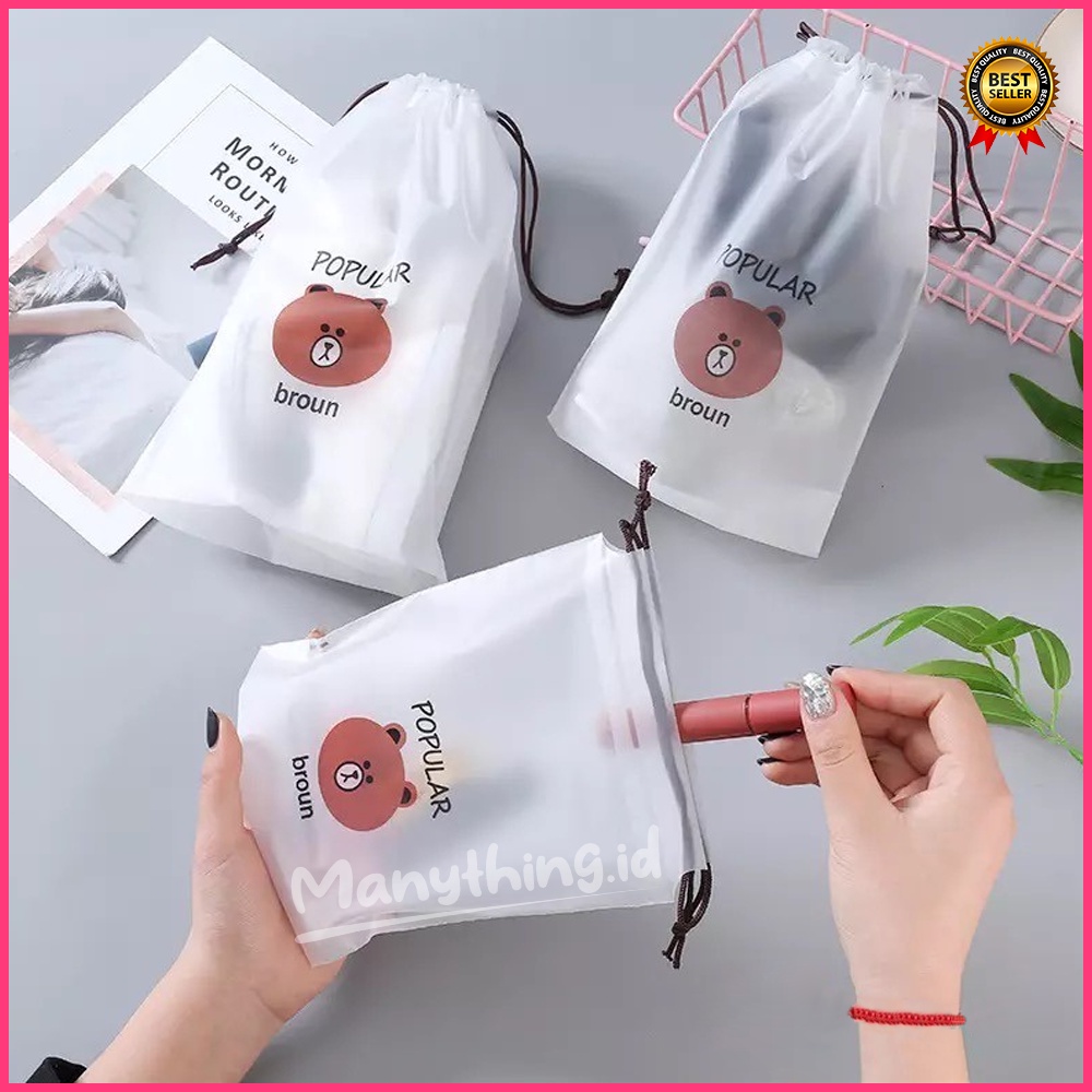 Tas Serut Penyimpanan Alat Make Up Alat Mandi Waterproof Anti Air Mini - Travel Pouch Organizer Bag