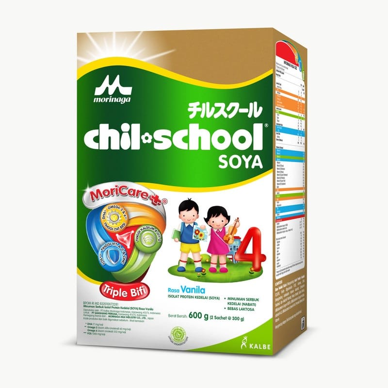 Morinaga Chil School Soya 4 600g Vanila Kotak