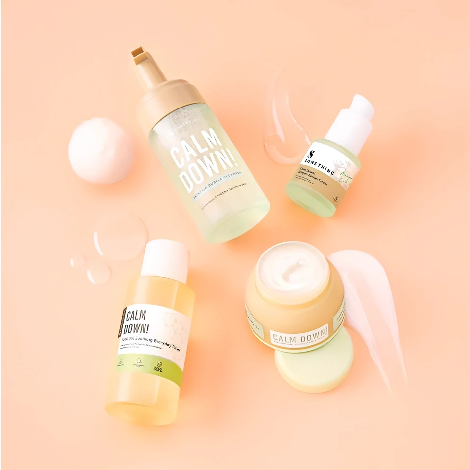 ★ BB ★ SOMETHINC Calm Down Skinpair SERIES | Bubble Cleanser 120ml - R-Cover Cream 25ml - Barrier Serum 20ml