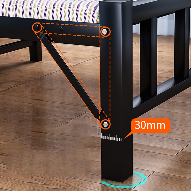 Tempat Tidur Lipat dengan Kasur / Ranjang Lipat Portable 100 cm &amp; 75 cm ZDC