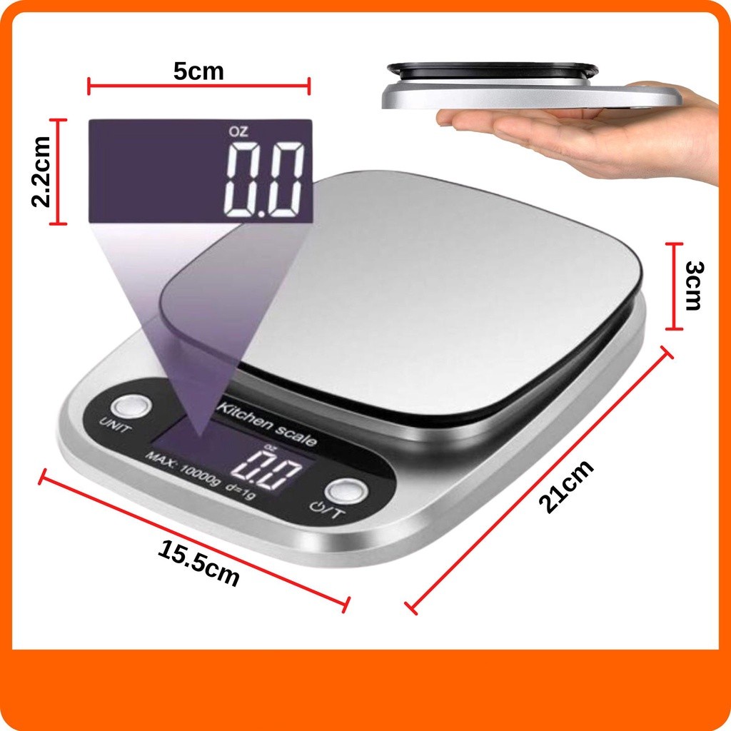 (COD) 10kg LCD Digital Scale Digital Kitchen Scale Penimbang Digital TImbang Digital Penimbang Makanan Food Scale 305#