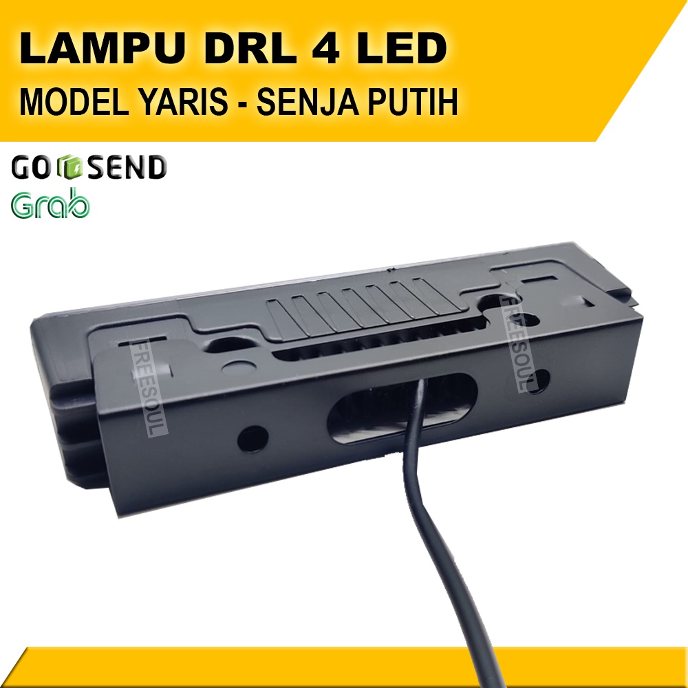 Lampu DRL 4 LED Mobil - Model Yaris Senja Universal