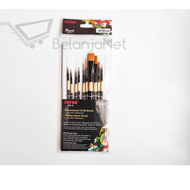 

COD⭐-Kuas Lukis Artis Profesional Joyko BR-9 set 10 PCS
