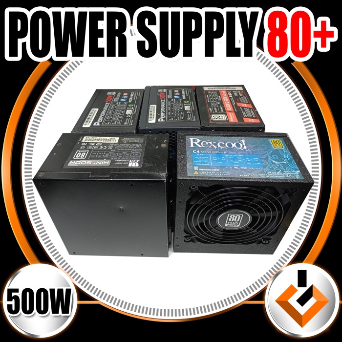 PSU Power Supply Pure 500Watt 80+ 80 Plus Merk campur 600w 80+