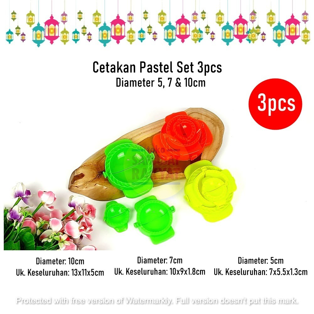 DPRL236B Cetakan Pastel Set 3pcs