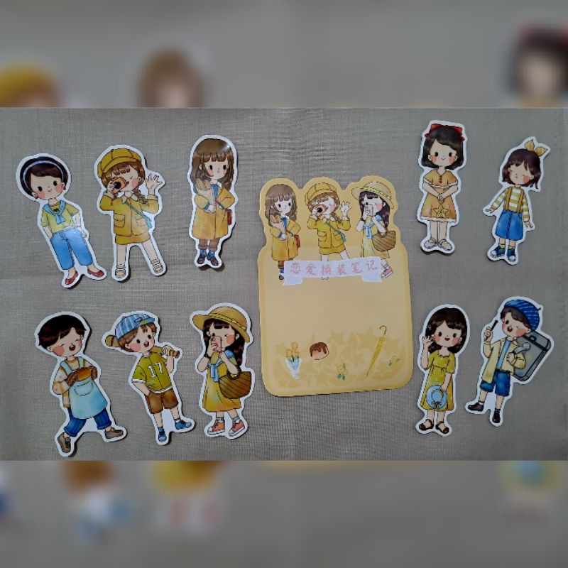 

Sticker kartun girl and boy kreasi DIY