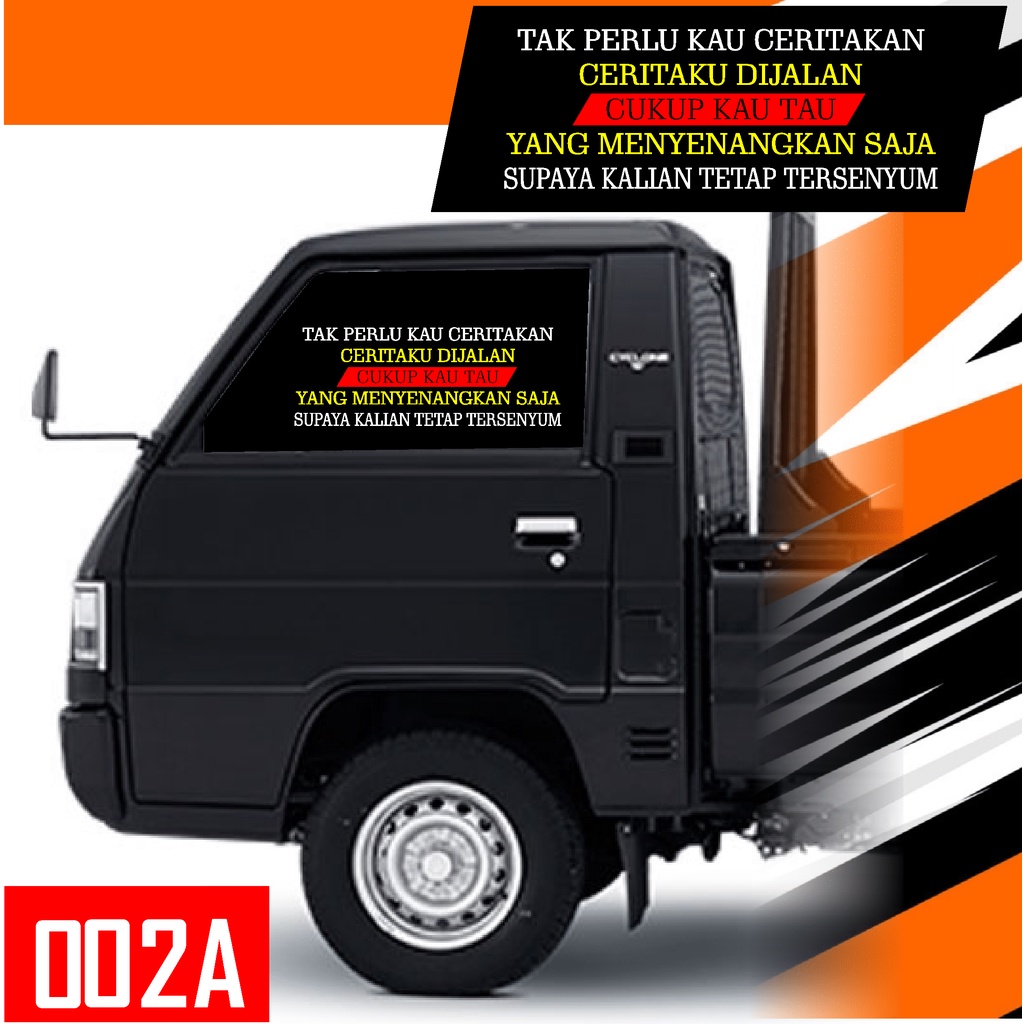 CUTTING STIKER KATA2 KACA SAMPING TRUK PICK UP CUSTOM - 002