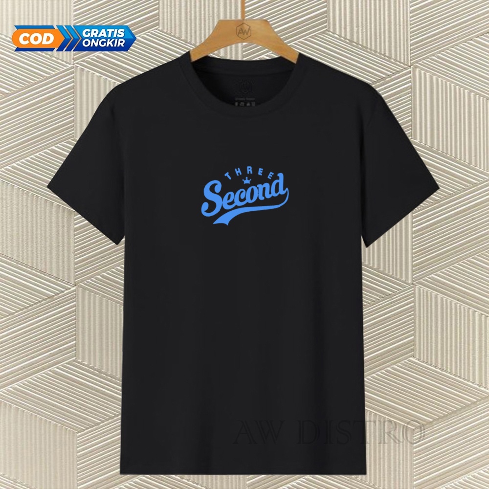 COD Baju Kaos Distro Hresec Kzl Text Sky Blue Premium Quality Lengan Pendek